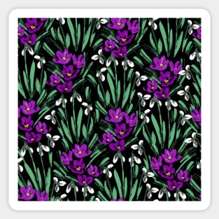 Snowdrops and Crocuses Sticker